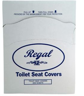 REGAL 1/4 FOLD FLUSHABLE TOILET SEAT COVER 200 SHEETS