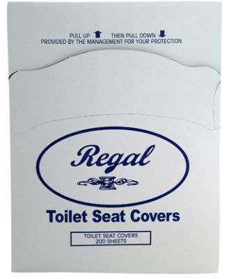 REGAL 1/4 FOLD FLUSHABLE TOILET SEAT COVER 200 SHEETS