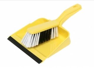 EDCO DUSTPAN  BRUSH SET YELLOW