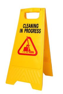 SABCO CAUTION CLEANING IN PROGRESS SIGN