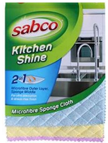 SABCO KITCHEN SHINE MICROFIBRE SPONGE CLOTHS