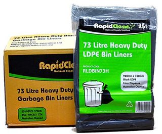 RAPID BIN LINER BLACK HEAVY DUTY 73LT