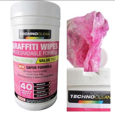 INTERCLEAN GRAFFITI REMOVER WIPES 80 TOWELS