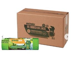 AUSTAR GREEN COMPOSTABLE BIN LINER EXTRA HEAVY DUTY 80LT