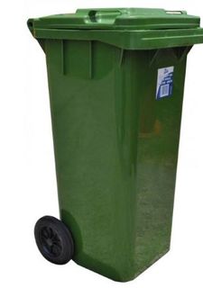 EDCO HEAVY DUTY BIN WITH WHEELS 120L GREEN