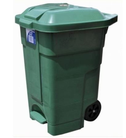 EDCO HEAVY DUTY BIN WITH WHEELS 70L GREEN