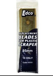 EDCO REPLACEMENT BLADES FOR PLASTIC SCRAPER 95 MM 10PK