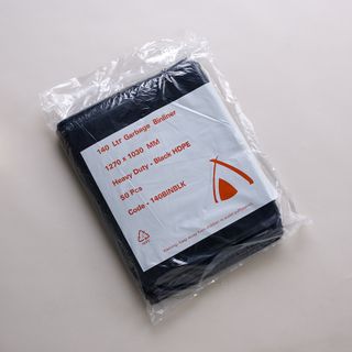 TAILORED PACKAGING BIN LINER HEAVY DUTY BLACK 140LT