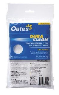 OATES DURACLEAN THICK MICROFIBRE ALL PURPOSE CLOTH WHITE