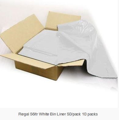 REGAL BIN LINER WHITE 56LT