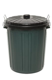 EDCO PLASTIC GARBAGE BIN WITH LID GREEN 55LT