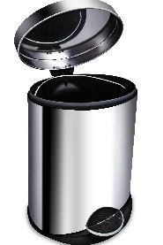 SABCO STAINLESS STEEL PEDAL BIN 5L