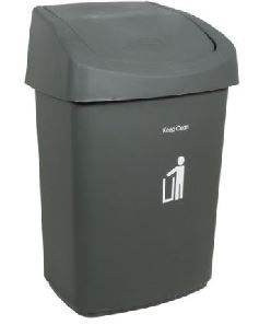 SABCO RUBBISH BIN WITH SWING/ STOP LID - GREY - 50L