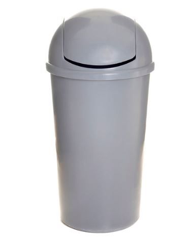 SABCO 60L SWING TOP TIDY - ROUND WITH DOMED LID GREY-