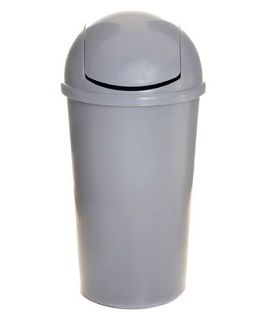 SABCO 60L SWING TOP TIDY - ROUND WITH DOMED LID GREY-