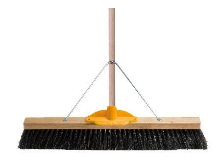 OATES H/FIBRE PLATFORM BROOM TIMBER HANDLE & BRACKET 600mm 164700