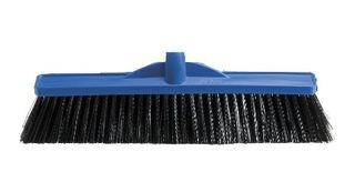 OATES INDUSTRIAL EXTRA STIFF POLY BROOM HEAD BLUE  450mm164731