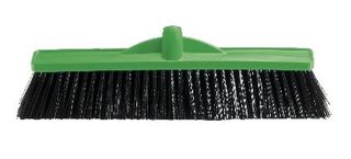 OATES INDUSTRIAL EXTRA STIFF POLY BROOM GREEN 450mm