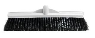 OATES INDUSTRIAL EXTRA STIFF POLY BROOM  HEAD WHITE 450mm