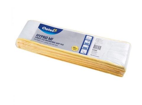 HYPRO DISPOSABLE MICROFIBRE FLOOR PAD - YELLOW 400MM PKT/25 166306