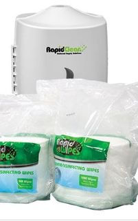 RAPID CLEAN LEMON SCENTED DISINFECTING GYM WIPES  2 X CTN