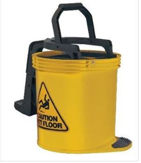 OATES DURACLEAN MARK II PLASTIC ROLLER WRINGER BUCKETS 15LT YELLOW