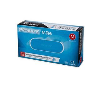 NITRILE PF BLUE GLOVES MEDIUM