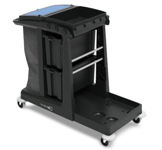 NUMATIC ECO-MATIC CLEANING TROLLEY W/ LOCKING DRAWERS (1 ONLY)