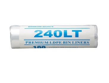 PREMIUM CLEAR BIN LINER STAR SEAL 240LT ROLL