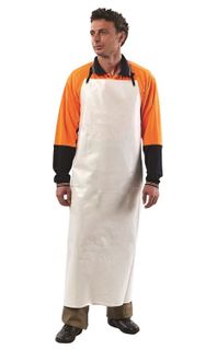 PVC APRON FULL LENGTH WHITE