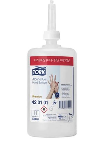 TORK ALCOHOL GEL HAND SANITISER PREM S1 1LT X 6