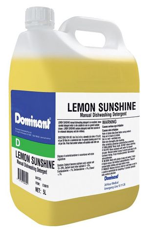 DOMINANT LEMON SUNSHINE MANUAL DISH DETERGENT 5L