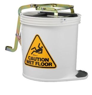 OATES CONTRACTOR ROLLER WRINGER BUCKET PLASTIC WHITE 15LT