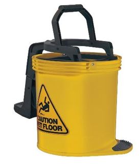 OATES DURACLEAN MARK II PLASTIC ROLLER WRINGER BUCKETS 15LT YELLOW 165430