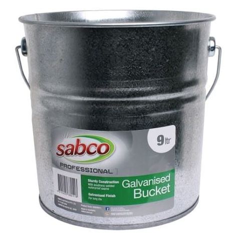9L GALVANISED BUCKET WITH WIRE HANDLE