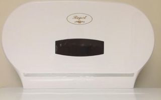 REGAL DOUBLE JUMBO DISPENSER WHITE PLASTIC