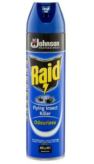 RAID FLYING INSECT KILLER ODOURLESS AEROSOL 400G