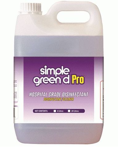 SIMPLE GREEN D PRO CLEANER DISINFECTANT CONCENTRATE 4L PAIL