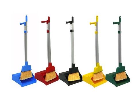 NAB LOBBY DUST PAN WITH BROOM- YELLOW