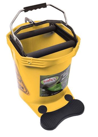 RAPID WIDE MOUTH ROLLER MOP BUCKET 16LT YELLOW