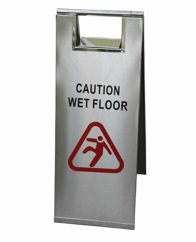 EDCO STAINLESS STEEL WET FLOOR SIGN SLIM