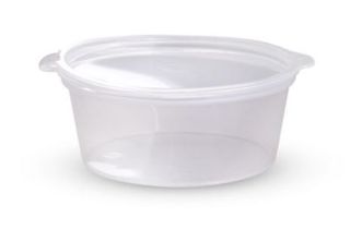 CLEAR SAUCE CUP WITH HINGED LID 35ML