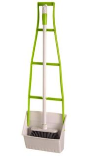 SABCO LONG HANDLED DUSTPAN WHITE AND GREEN