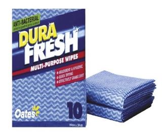 OATES DURAFRESH ANTIBACTERIAL MULTI - PURPOSE WIPES 10PK