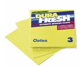 OATES DURAFRESH ANTIBACTERIAL SPONGE CLOTH  3PK 165934