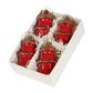 Pagoda Hanging Ornaments Box of 4 Red