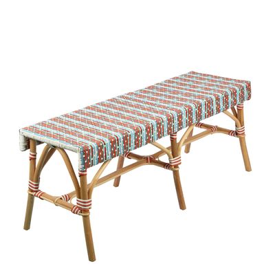 Missoli Rattan Bench Multi Colour -Outdoor Undercover