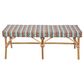 Missoli Rattan Bench Multi Colour