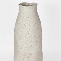 Tuba Ceramic Vase Tall White