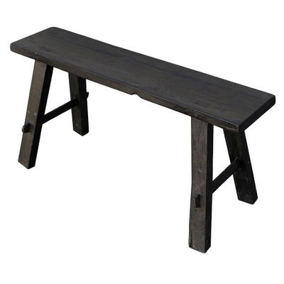 Medium timber vintage Bench Black